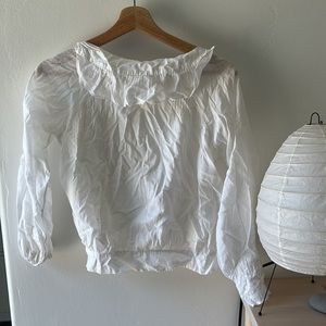 TRUE ANTIQUE EDWARDIAN WHITE SHEER BLOUSE